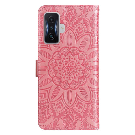 Embossed Sunflower Leather Phone Case, For Xiaomi Redmi K50 Gaming 5G, For Xiaomi Redmi Note 10 Pro 5G, For Xiaomi Redmi Note 9 4G Foreign Version / 10X 4G, For Xiaomi Redmi Note 9S