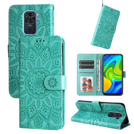 Embossed Sunflower Leather Phone Case, For Xiaomi Redmi K50 Gaming 5G, For Xiaomi Redmi Note 10 Pro 5G, For Xiaomi Redmi Note 9 4G Foreign Version / 10X 4G, For Xiaomi Redmi Note 9S