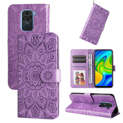 Embossed Sunflower Leather Phone Case, For Xiaomi Redmi K50 Gaming 5G, For Xiaomi Redmi Note 10 Pro 5G, For Xiaomi Redmi Note 9 4G Foreign Version / 10X 4G, For Xiaomi Redmi Note 9S