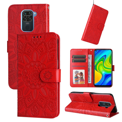 Embossed Sunflower Leather Phone Case, For Xiaomi Redmi K50 Gaming 5G, For Xiaomi Redmi Note 10 Pro 5G, For Xiaomi Redmi Note 9 4G Foreign Version / 10X 4G, For Xiaomi Redmi Note 9S