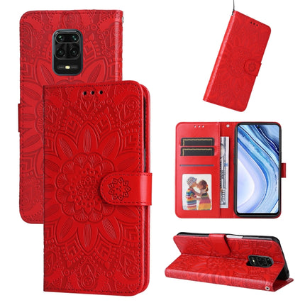 Embossed Sunflower Leather Phone Case, For Xiaomi Redmi K50 Gaming 5G, For Xiaomi Redmi Note 10 Pro 5G, For Xiaomi Redmi Note 9 4G Foreign Version / 10X 4G, For Xiaomi Redmi Note 9S
