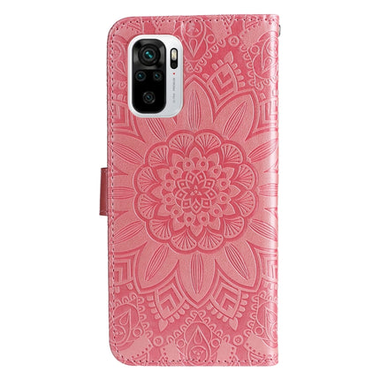 Embossed Sunflower Leather Phone Case, For Xiaomi Redmi Note 10 4G / Note 10S 4G, For Xiaomi Redmi Note 10 5G, For Xiaomi Redmi Note 10 Pro / Note 10 Pro Max, For Xiaomi Redmi Note 11 5G  / Poco M4 Pro 5G