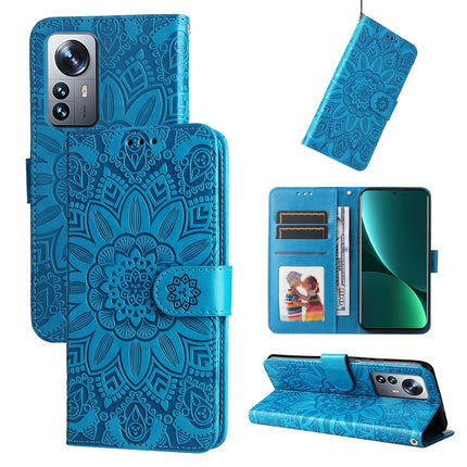 Embossed Sunflower Leather Phone Case, For Xiaomi 12 Pro, For Xiaomi 12 / 12X, For Xiaomi Poco M3 / Redmi 9T / Redmi 9 Power, For Xiaomi Poco X3 NFC
