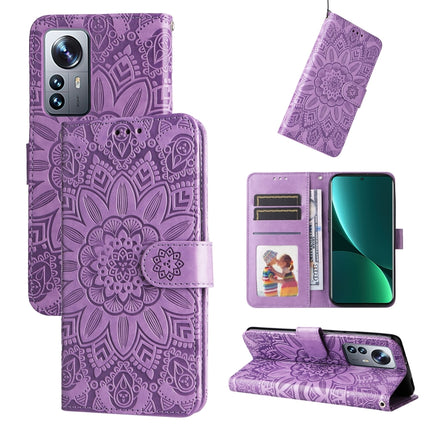 Embossed Sunflower Leather Phone Case, For Xiaomi 12 Pro, For Xiaomi 12 / 12X, For Xiaomi Poco M3 / Redmi 9T / Redmi 9 Power, For Xiaomi Poco X3 NFC