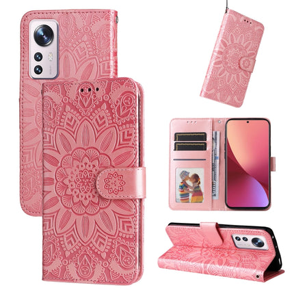 Embossed Sunflower Leather Phone Case, For Xiaomi 12 Pro, For Xiaomi 12 / 12X, For Xiaomi Poco M3 / Redmi 9T / Redmi 9 Power, For Xiaomi Poco X3 NFC