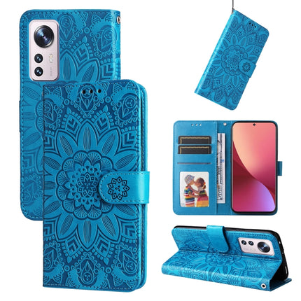 Embossed Sunflower Leather Phone Case, For Xiaomi 12 Pro, For Xiaomi 12 / 12X, For Xiaomi Poco M3 / Redmi 9T / Redmi 9 Power, For Xiaomi Poco X3 NFC