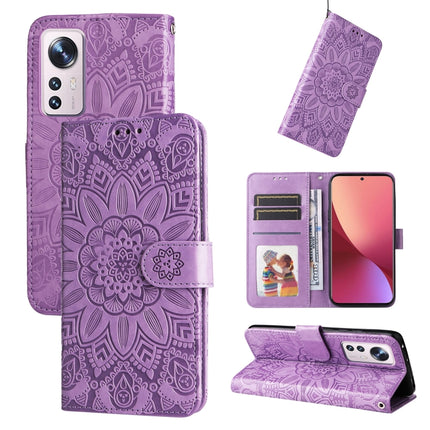 Embossed Sunflower Leather Phone Case, For Xiaomi 12 Pro, For Xiaomi 12 / 12X, For Xiaomi Poco M3 / Redmi 9T / Redmi 9 Power, For Xiaomi Poco X3 NFC