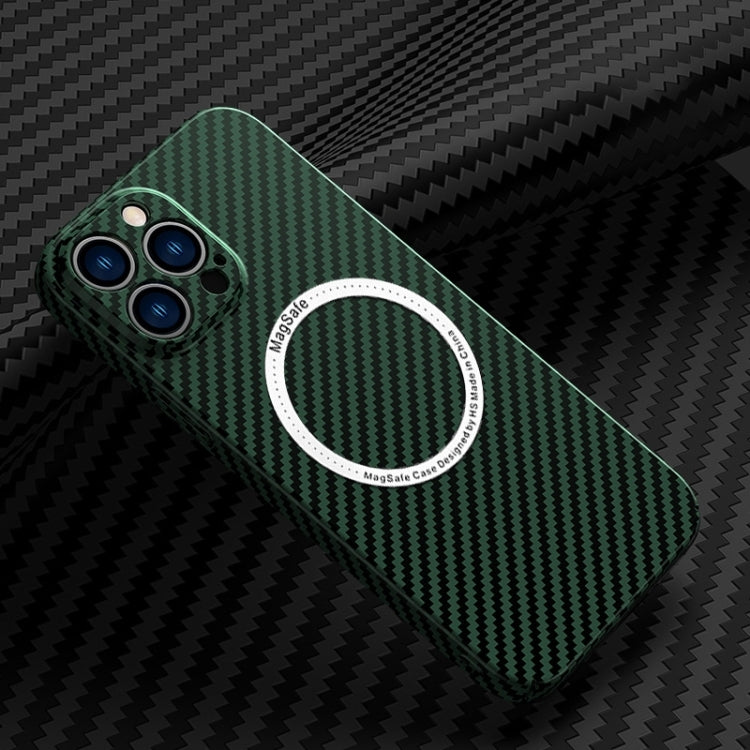 Carbon Fiber Texture MagSafe Magnetic Phone Case, For iPhone 14 Pro Max