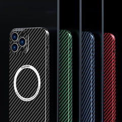 Carbon Fiber Texture MagSafe Magnetic Phone Case, For iPhone 14 Pro Max