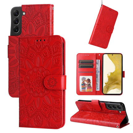 Embossed Sunflower Leather Phone Case, For Samsung Galaxy S22 5G, For Samsung Galaxy S22+ 5G, For Samsung Galaxy S22 Ultra 5G, For Samsung Galaxy S21 5G