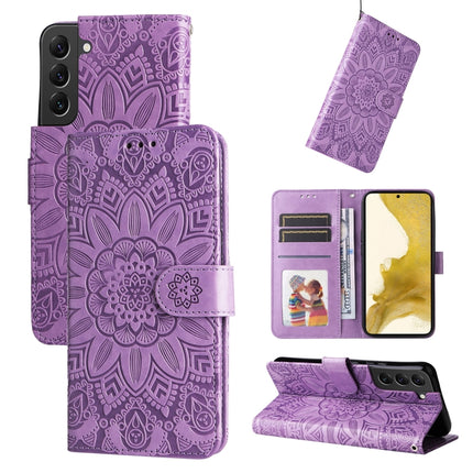 Embossed Sunflower Leather Phone Case, For Samsung Galaxy S22 5G, For Samsung Galaxy S22+ 5G, For Samsung Galaxy S22 Ultra 5G, For Samsung Galaxy S21 5G