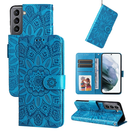 Embossed Sunflower Leather Phone Case, For Samsung Galaxy S22 5G, For Samsung Galaxy S22+ 5G, For Samsung Galaxy S22 Ultra 5G, For Samsung Galaxy S21 5G