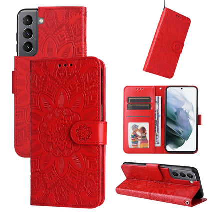 Embossed Sunflower Leather Phone Case, For Samsung Galaxy S22 5G, For Samsung Galaxy S22+ 5G, For Samsung Galaxy S22 Ultra 5G, For Samsung Galaxy S21 5G