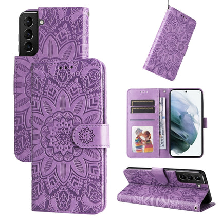 Embossed Sunflower Leather Phone Case, For Samsung Galaxy S21+ 5G, For Samsung Galaxy S21 Ultra 5G, For Samsung Galaxy S21 FE 5G, For Samsung Galaxy S20