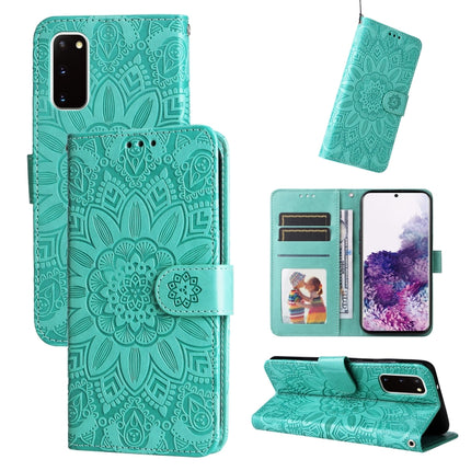 Embossed Sunflower Leather Phone Case, For Samsung Galaxy S21+ 5G, For Samsung Galaxy S21 Ultra 5G, For Samsung Galaxy S21 FE 5G, For Samsung Galaxy S20