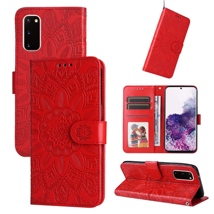 Embossed Sunflower Leather Phone Case, For Samsung Galaxy S21+ 5G, For Samsung Galaxy S21 Ultra 5G, For Samsung Galaxy S21 FE 5G, For Samsung Galaxy S20
