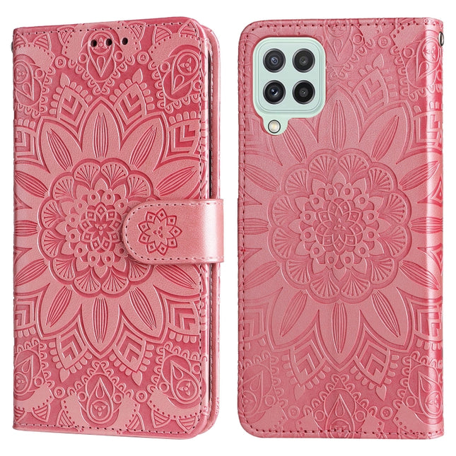 Embossed Sunflower Leather Phone Case, For Samsung Galaxy A22 4G / M22 / M32 4G Global, For Samsung Galaxy A22 5G, For Samsung Galaxy A23 4G/5G / M23 5G / F23 5G, For Samsung Galaxy A32 4G