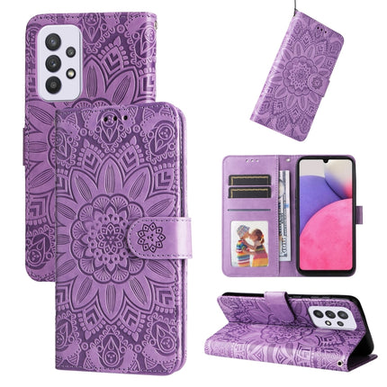 Embossed Sunflower Leather Phone Case, For Samsung Galaxy A32 5G, For Samsung Galaxy A33 5G, For Samsung Galaxy A52 4G / 5G, For Samsung Galaxy A53 5G
