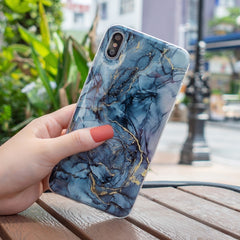 IMD Marble Pattern TPU Phone Case, For iPhone XS Max