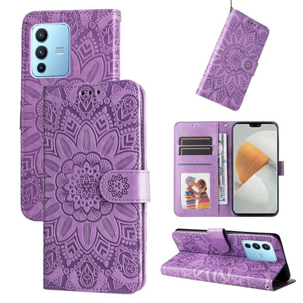 Embossed Sunflower Leather Phone Case, For vivo S12 Pro / V23 Pro, For vivo S12 / V23 5G, For vivo Y15s 2021 / Y15a / Y10 4G, For vivo Y20