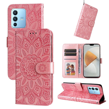 Embossed Sunflower Leather Phone Case, For vivo S12 Pro / V23 Pro, For vivo S12 / V23 5G, For vivo Y15s 2021 / Y15a / Y10 4G, For vivo Y20