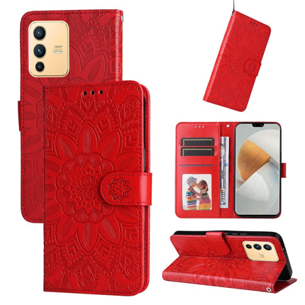 Embossed Sunflower Leather Phone Case, For vivo S12 Pro / V23 Pro, For vivo S12 / V23 5G, For vivo Y15s 2021 / Y15a / Y10 4G, For vivo Y20
