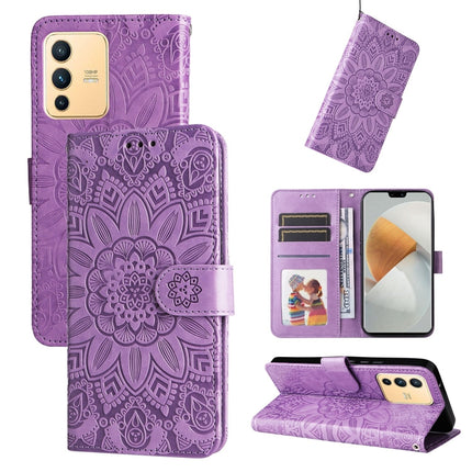 Embossed Sunflower Leather Phone Case, For vivo S12 Pro / V23 Pro, For vivo S12 / V23 5G, For vivo Y15s 2021 / Y15a / Y10 4G, For vivo Y20