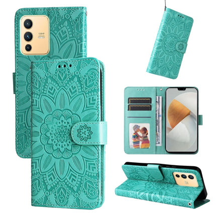 Embossed Sunflower Leather Phone Case, For vivo S12 Pro / V23 Pro, For vivo S12 / V23 5G, For vivo Y15s 2021 / Y15a / Y10 4G, For vivo Y20