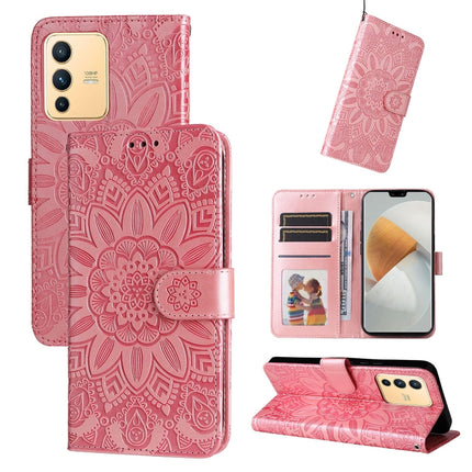 Embossed Sunflower Leather Phone Case, For vivo S12 Pro / V23 Pro, For vivo S12 / V23 5G, For vivo Y15s 2021 / Y15a / Y10 4G, For vivo Y20