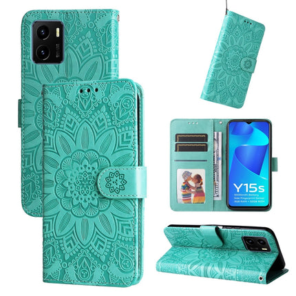 Embossed Sunflower Leather Phone Case, For vivo S12 Pro / V23 Pro, For vivo S12 / V23 5G, For vivo Y15s 2021 / Y15a / Y10 4G, For vivo Y20