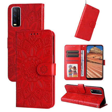 Embossed Sunflower Leather Phone Case, For vivo S12 Pro / V23 Pro, For vivo S12 / V23 5G, For vivo Y15s 2021 / Y15a / Y10 4G, For vivo Y20