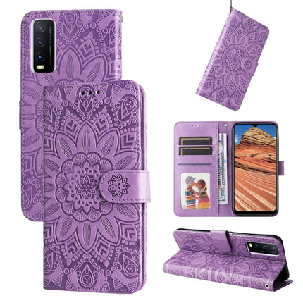 Embossed Sunflower Leather Phone Case, For vivo S12 Pro / V23 Pro, For vivo S12 / V23 5G, For vivo Y15s 2021 / Y15a / Y10 4G, For vivo Y20