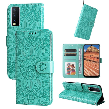 Embossed Sunflower Leather Phone Case, For vivo S12 Pro / V23 Pro, For vivo S12 / V23 5G, For vivo Y15s 2021 / Y15a / Y10 4G, For vivo Y20