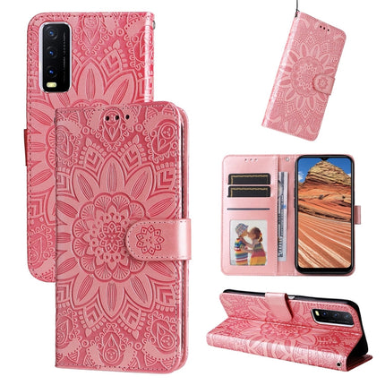 Embossed Sunflower Leather Phone Case, For vivo S12 Pro / V23 Pro, For vivo S12 / V23 5G, For vivo Y15s 2021 / Y15a / Y10 4G, For vivo Y20