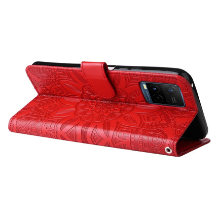 Embossed Sunflower Leather Phone Case, For vivo Y21 2021 / Y21s / Y33s, For vivo Y55 5G / Y75 5G / T1 5G, For vivo Y76s / Y76 5G