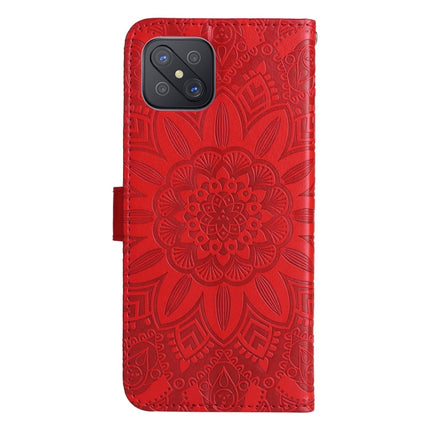 Embossed Sunflower Leather Phone Case, For OPPO A92s / Reno4 Z / A53 5G, For OPPO A74 5G / A54 5G, For OPPO A94 4G / F19 Pro / Reno5 F, For OPPO A94 5G / A95 5G / F19 Pro+