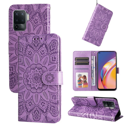 Embossed Sunflower Leather Phone Case, For OPPO A92s / Reno4 Z / A53 5G, For OPPO A74 5G / A54 5G, For OPPO A94 4G / F19 Pro / Reno5 F, For OPPO A94 5G / A95 5G / F19 Pro+