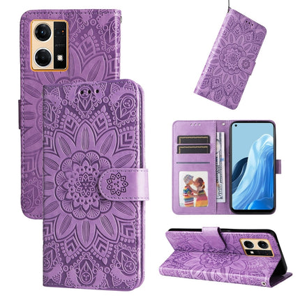 Embossed Sunflower Leather Phone Case, For OPPO Realme GT Neo3, For OPPO Realme 9i / A36 4G / A76 4G, For OPPO Reno7 4G / F21 Pro, For OPPO Reno7 Pro 5G