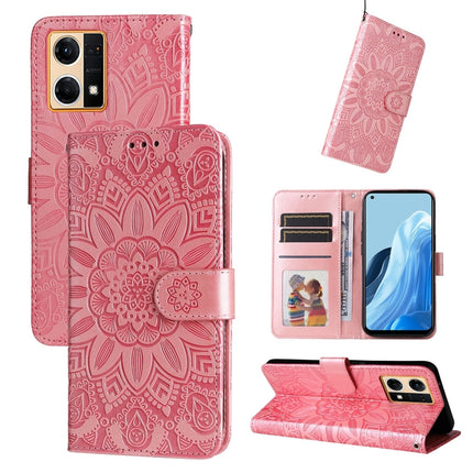 Embossed Sunflower Leather Phone Case, For OPPO Realme GT Neo3, For OPPO Realme 9i / A36 4G / A76 4G, For OPPO Reno7 4G / F21 Pro, For OPPO Reno7 Pro 5G