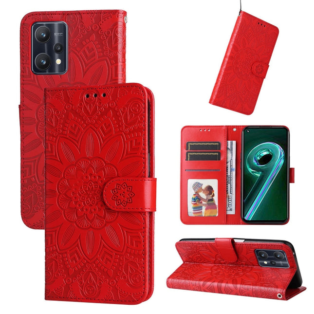 Embossed Sunflower Leather Phone Case, For OPPO Reno7 SE, For OPPO Reno7 Z / OnePlus Nord N20 5G, For OPPO Realme 9 Pro+