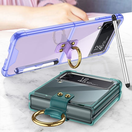 GKK Airbag Protective Phone Case with Ring & Pen, For Samsung Galaxy Z Flip4