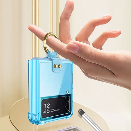 GKK Airbag Protective Phone Case with Ring & Pen, For Samsung Galaxy Z Flip4