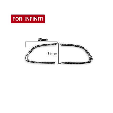 Car Carbon Fiber Steering Wheel Buttons Decorative Sticker for Infiniti Q50 2014-2020 / Q60 / QX60, Steering Wheel Buttons(Black), Steering Wheel Buttons(Red)