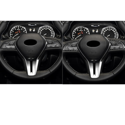 Car Carbon Fiber Steering Wheel Buttons Decorative Sticker for Infiniti Q50 2014-2020 / Q60 / QX60, Steering Wheel Buttons(Black), Steering Wheel Buttons(Red)