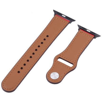 PU Leather Black Buckle Watch Band For Apple Watch Series, 7 45mm / 6&SE&5&4 44mm / 3&2&1 42mm