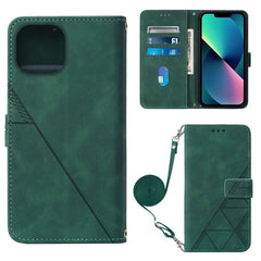 Crossbody 3D Embossed Flip Leather Phone Case, For iPhone 14, For iPhone 14 Plus, For iPhone 14 Pro, For iPhone 14 Pro Max