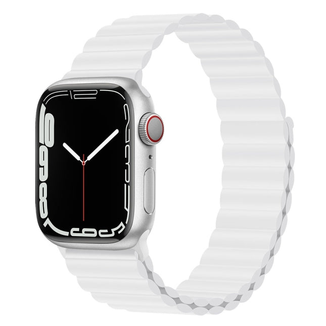 Silicone Magnet Watch Band For Apple Watch Series, 7 45mm / 6&SE&5&4 44mm / 3&2&1 42mm