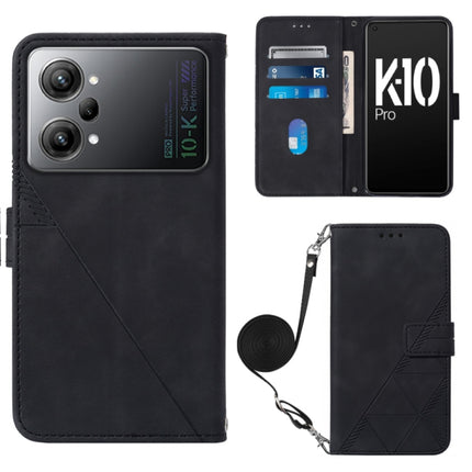 Crossbody 3D Embossed Flip Leather Phone Case, For OPPO K10 Pro 5G, For OPPO Reno8, For OPPO Reno8 Pro, For OPPO Reno8 Pro+