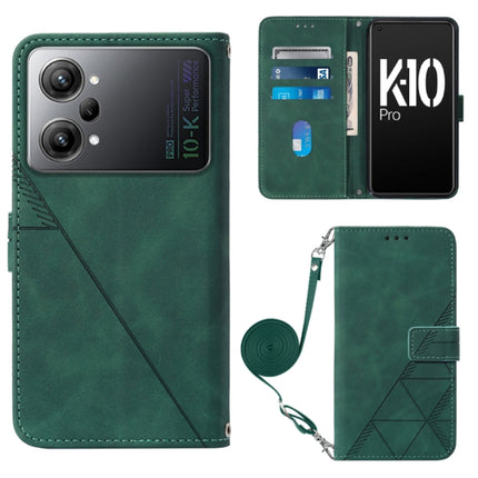 Crossbody 3D Embossed Flip Leather Phone Case, For OPPO K10 Pro 5G, For OPPO Reno8, For OPPO Reno8 Pro, For OPPO Reno8 Pro+