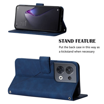 Crossbody 3D Embossed Flip Leather Phone Case, For OPPO Reno8, For OPPO Reno8 Pro, For OPPO Reno8 Pro+, For OnePlus Nord 2T